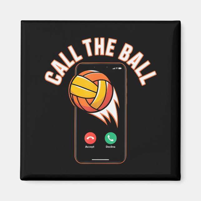 Funny Call The Ball Volleyball Leopard Ball Mum Mo Magnet (Front)