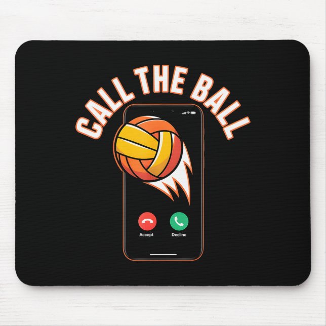 Funny Call The Ball Volleyball Leopard Ball Mum Mo Mouse Pad (Front)