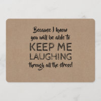 Funny Calming Bridesmaid Proposal