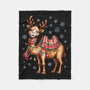 Funny Camel Christmas Cute Animal Lovers Holiday P Fleece Blanket