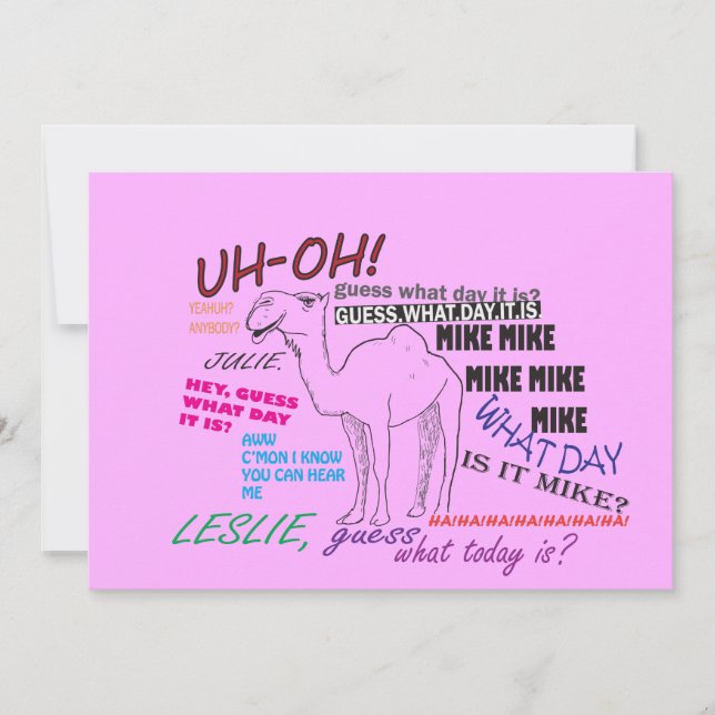 funny camel hump day graduation invitation (Front)