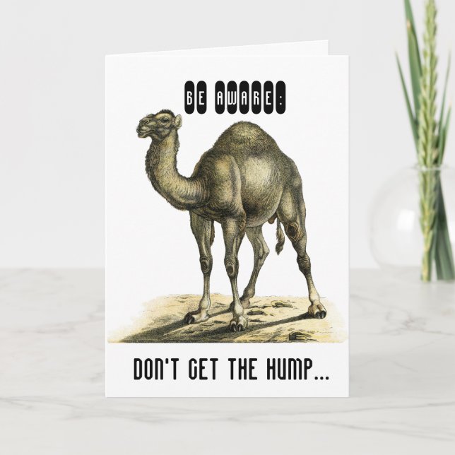FUNNY CAMEL PERSONALISED BIRTHDAY CARD (Front)