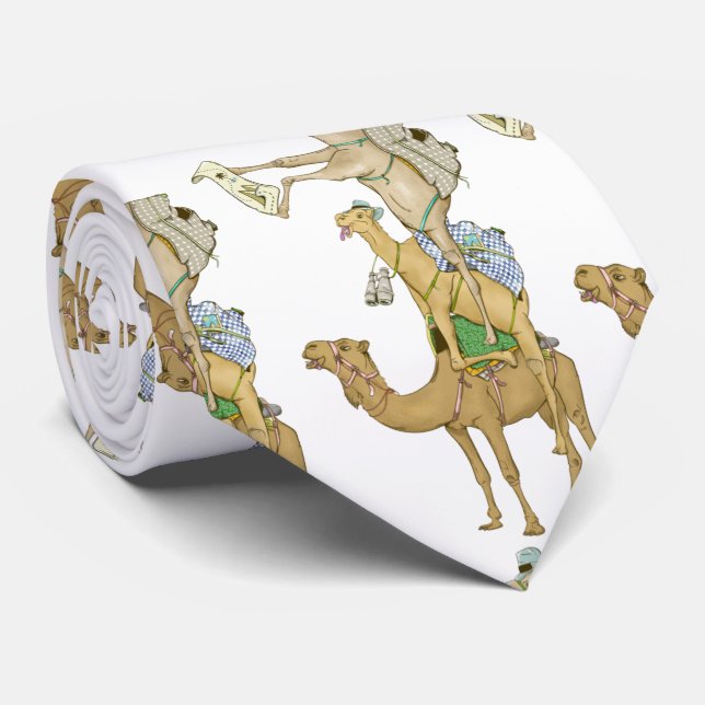 Funny Camel Trek Safari Tie (Rolled)