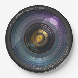 Funny Camera Lens Round Paper Plate