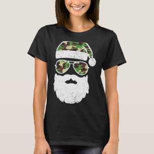 Funny Camo Christmas Pajama Funny Camo Matching Fa T-Shirt