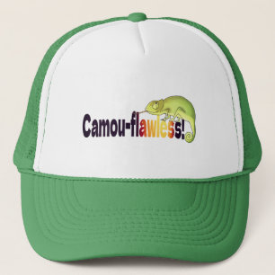 Funny Camou-flawless Chameleon Pun Trucker Hat