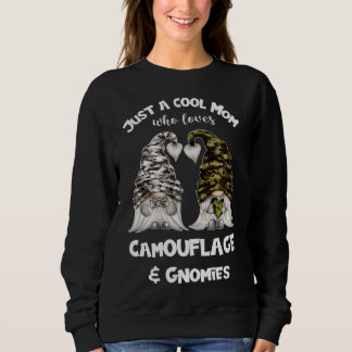 Funny Camouflage Gnomes For Cool Mum - Cute Gnomie Sweatshirt