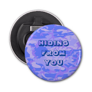 Funny Camouflage Pastel Blue Abstract Pattern Bottle Opener