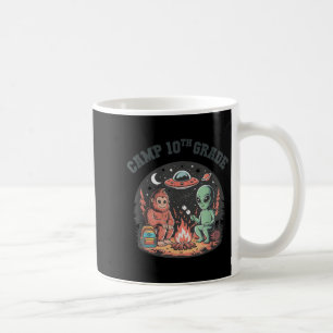 Funny Camp Out 10th Grade Bigfoot Campsite Alien C Coffee Mug