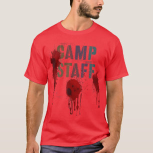 Funny Camp Staff Summer Campsite Camping Horror Bl T-Shirt