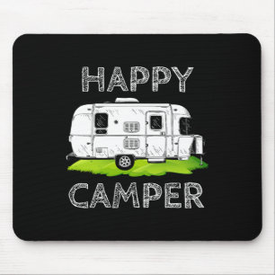 Funny Camper Gift Tee Happy Camping Lover Camp Vac Mouse Pad