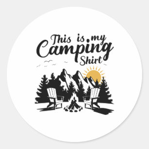 Funny Camper Hiking Nature Camping Rv This Is My C Classic Round Sticker