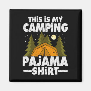 Funny camper hiking outdoor nature this is camping magnet