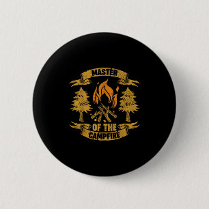 Funny Camper Master Of The Campfire Camping 6 Cm Round Badge