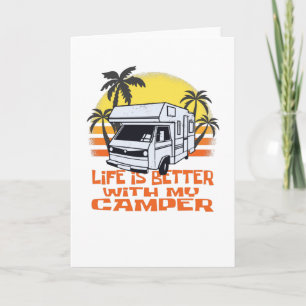 Funny Camper Motorhome - Camping Caravan Card
