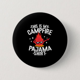 Funny camper outdoor retro hiking this is campfire 6 cm round badge