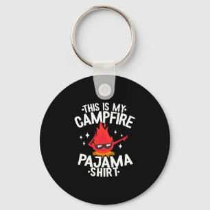 Funny camper outdoor retro hiking this is campfire key ring