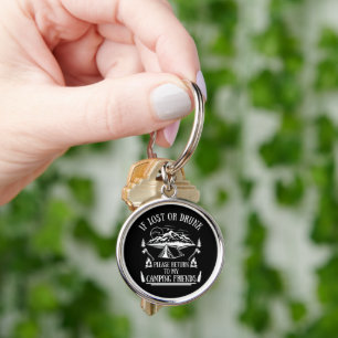 Funny camper slogan camping drinking sayings key ring