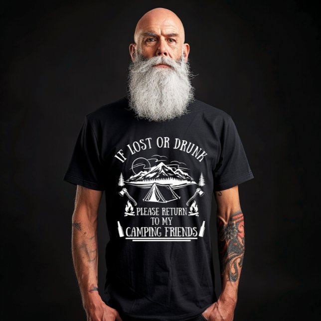 Funny camper slogan camping drinking sayings T-Shirt (Creator Uploaded)