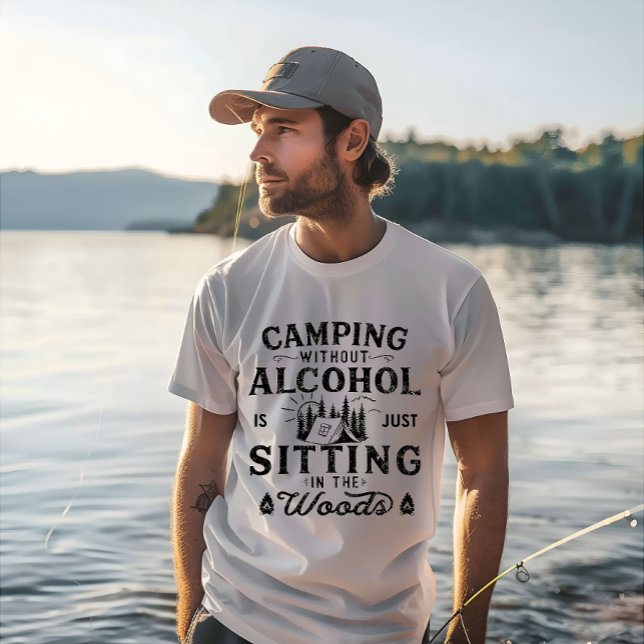 Funny camper slogan camping drinking sayings T-Shirt (Creator Uploaded)