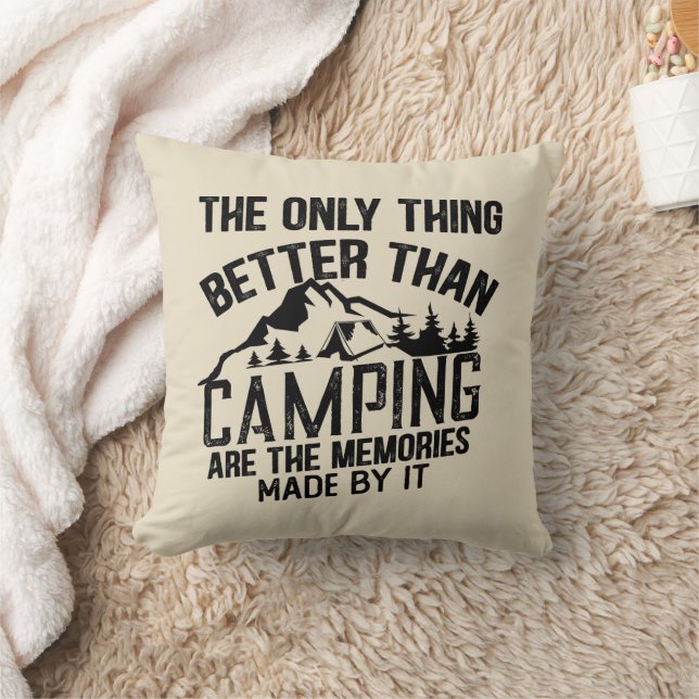 Funny camper slogan summer camping quote cushion (Blanket)