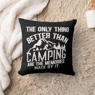 Funny camper slogan summer camping quotes cushion