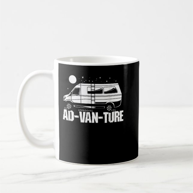 Funny Camper Van Life - Vanlife Ad-Van-Ture Coffee Mug (Left)
