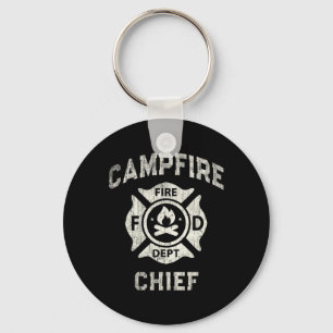 Funny Campfire Chief Hiking Summer Camp Director F Key Ring