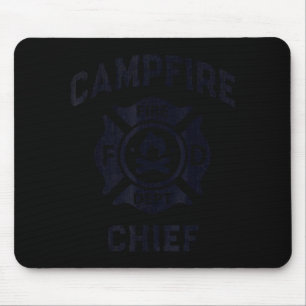 Funny campfire chief summer camp staff director mouse pad