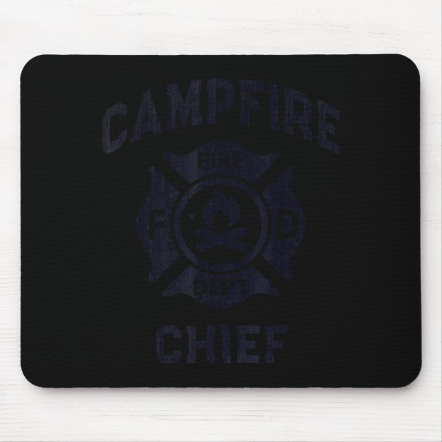 Funny campfire chief summer camp staff director mouse pad (Front)