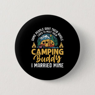 Funny Camping Camper Couple Camping Lovers Partner 6 Cm Round Badge