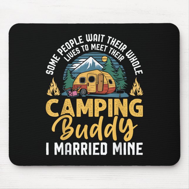 Funny Camping Camper Couple Camping Lovers Partner Mouse Pad (Front)