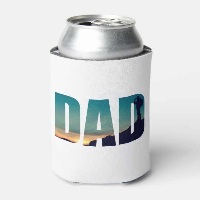 Funny camping camper hiking hiker dad can cooler (Can Front)