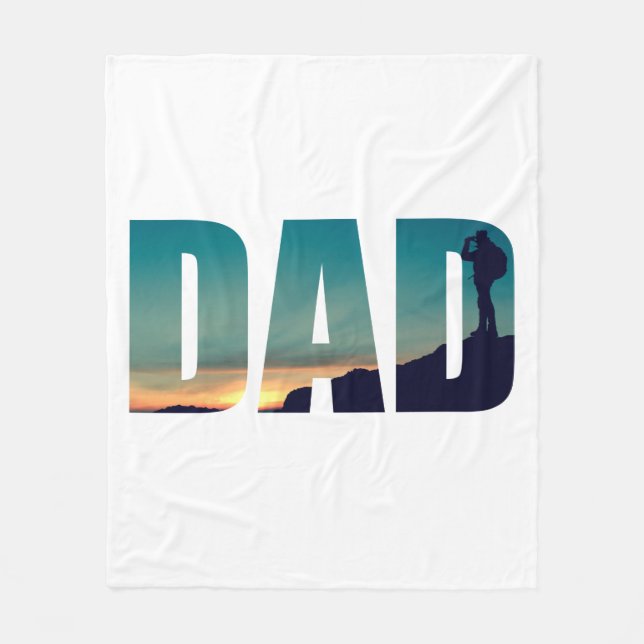 Funny camping camper hiking hiker dad fleece blanket (Front)