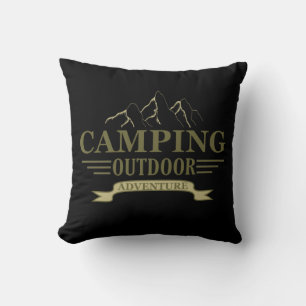 Funny camping camper sayings for campers cushion
