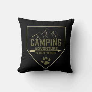 Funny camping camper sayings for campers cushion