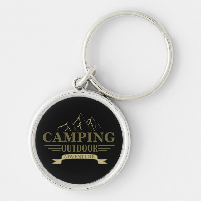 Funny camping camper sayings for campers key ring (Front)