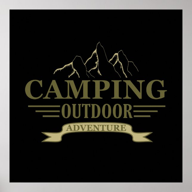 Funny camping camper sayings for campers poster (Front)