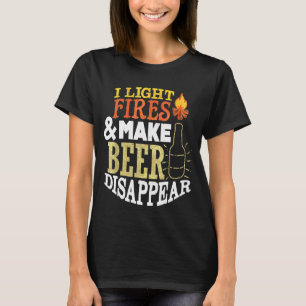 Funny Camping Campfire Drinking Beer  For Men   1 T-Shirt