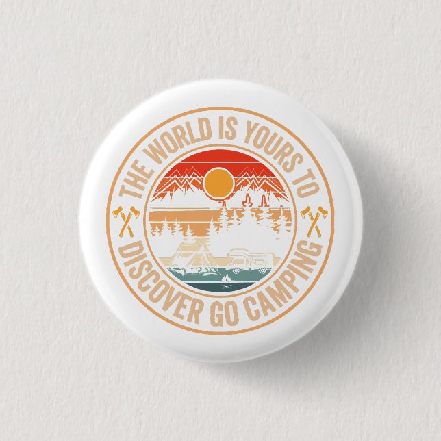 Funny Camping Campfire Smores Quote 3 Cm Round Badge (Front)