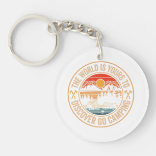 Funny Camping Campfire Smores Quote Key Ring