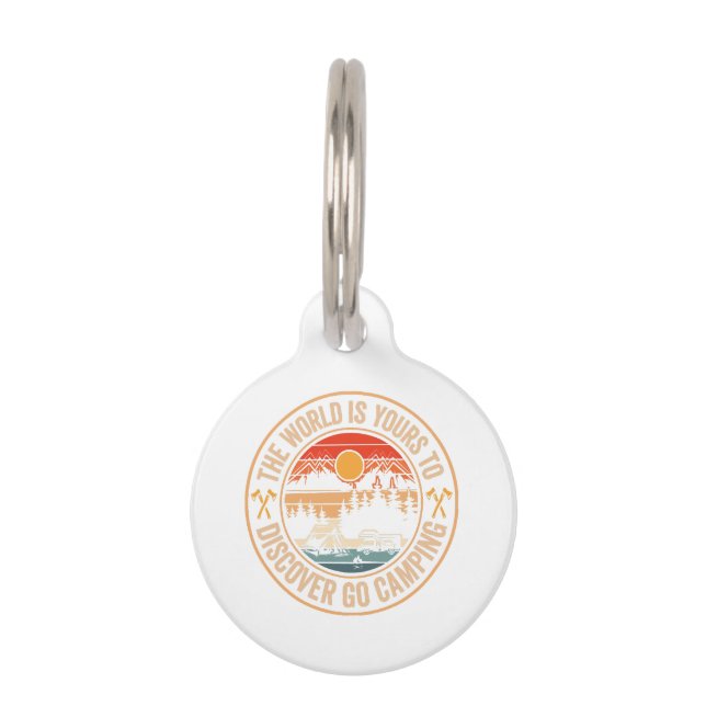 Funny Camping Campfire Smores Quote Pet Tag (Front)
