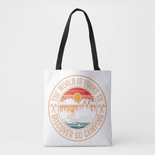 Funny Camping Campfire Smores Quote Tote Bag (Front)