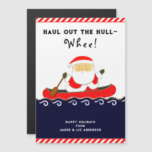 Funny Camping Canoeing Holiday Cards