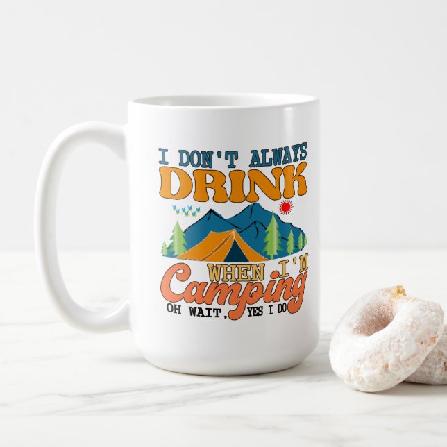 Funny Camping Coffee Mug (With Donut)