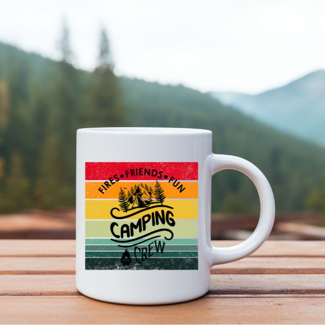 Funny camping crew slogan fun camper friends mug (Creator Uploaded)