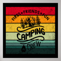 Funny camping crew slogan fun camper friends