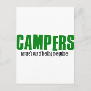 Funny camping designs postcard