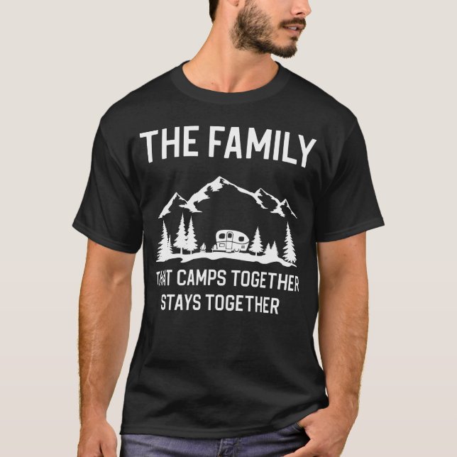 Funny Camping Family Campinghe Familyhat Camps fri T-Shirt (Front)