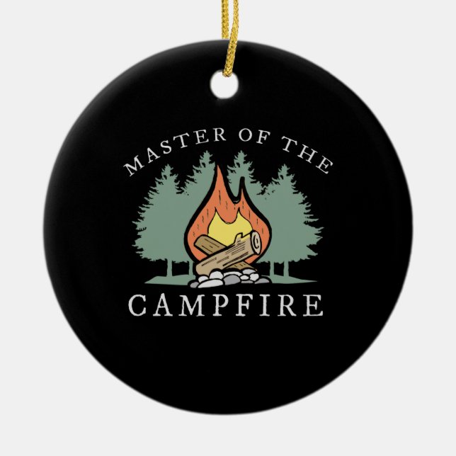 Funny Camping Gift Ceramic Ornament (Front)